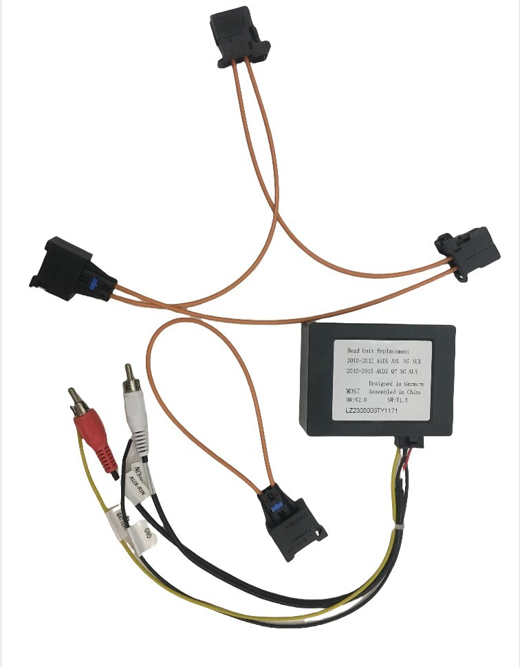 Fiber amplifier MOST Box Adapter kit for Audi MMI 3G A6 Q7 A8 A4 10-15 Audio AUX