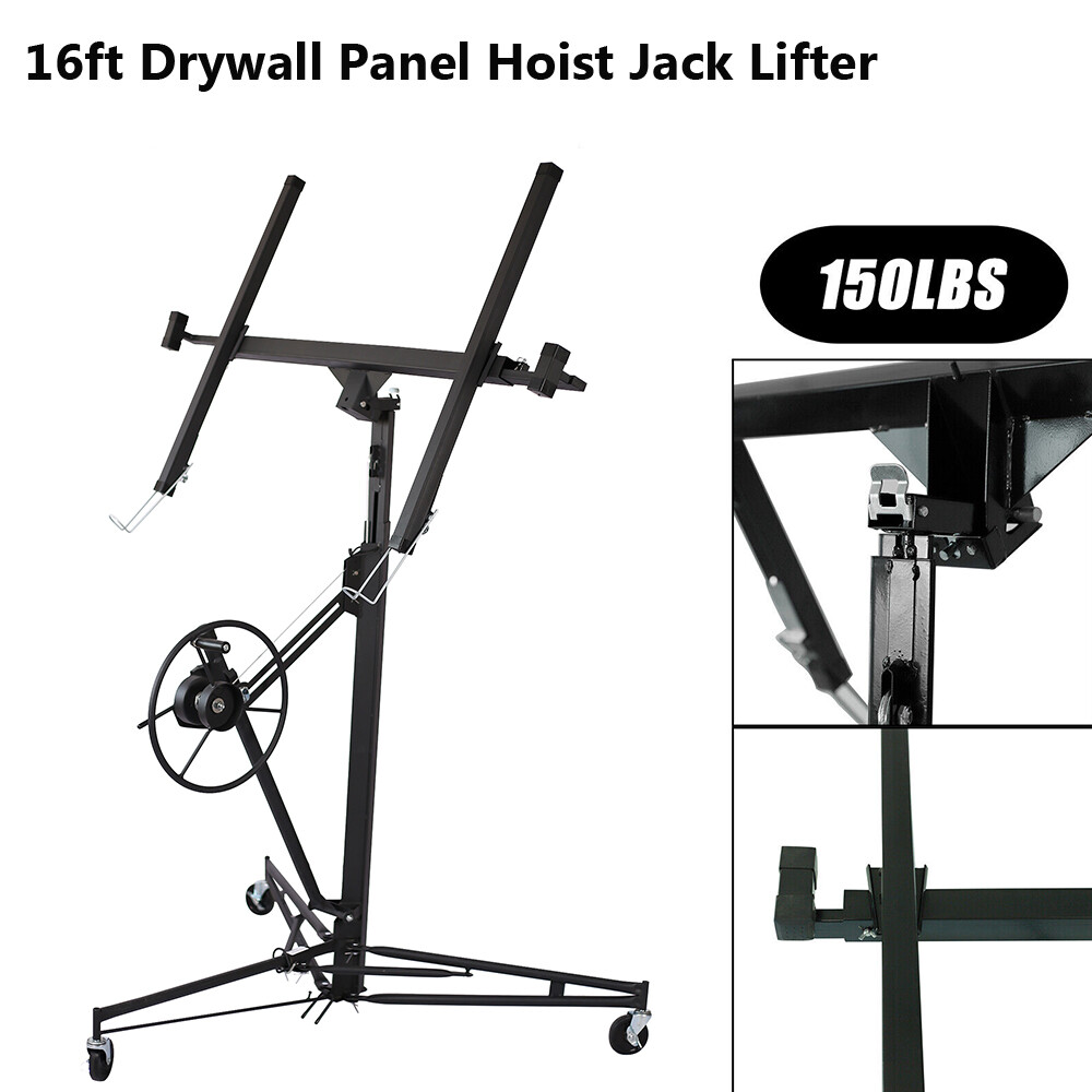 150LBS Drywall Lift Welded Steel Panel 11' Lift Drywall Panel Hoist Jack Lifter