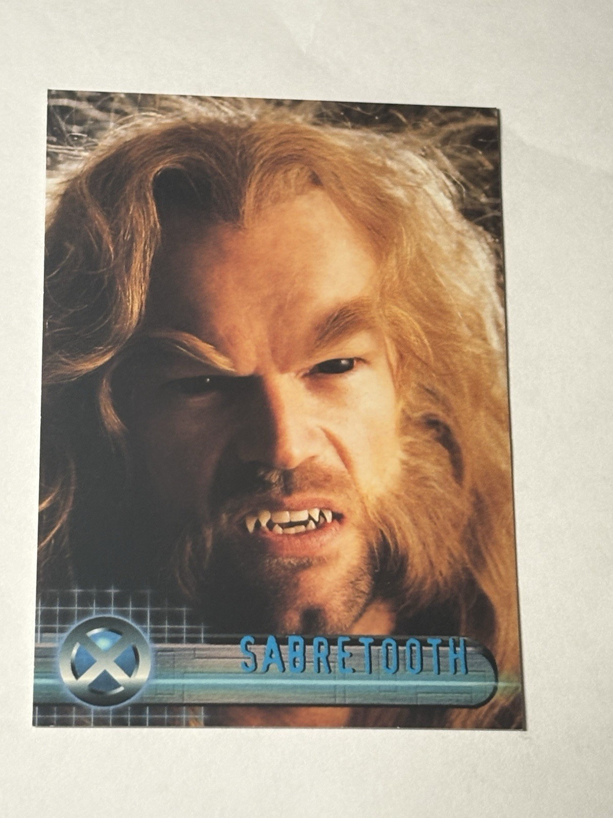 Marvel X-men movie card 7 Sabretooth Topps 2000