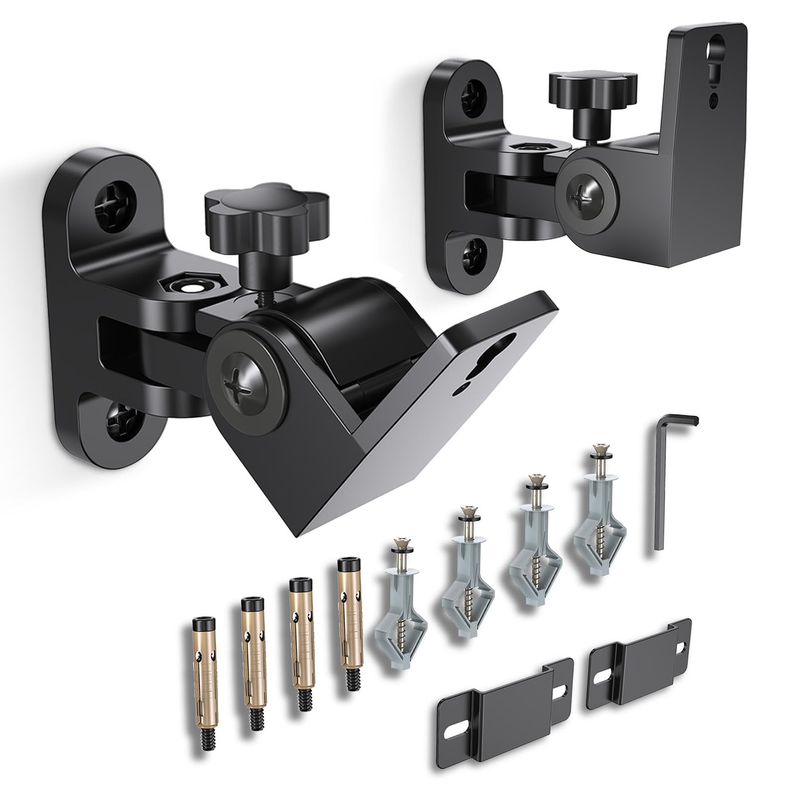 Speaker Wall Mounts, 2 Packs Universal Mounting Bracket for Small Bookshelf