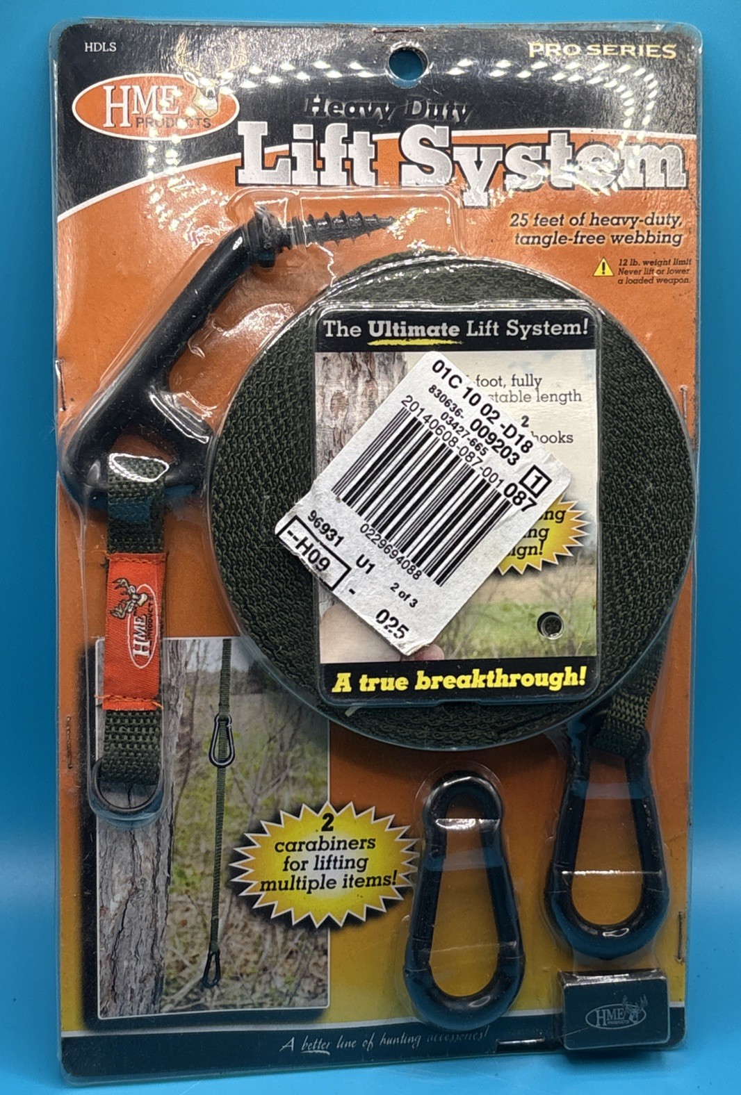 HME Products Heavy Duty Lift System Tangle Free Webbing 25 feet Tree Pro Series