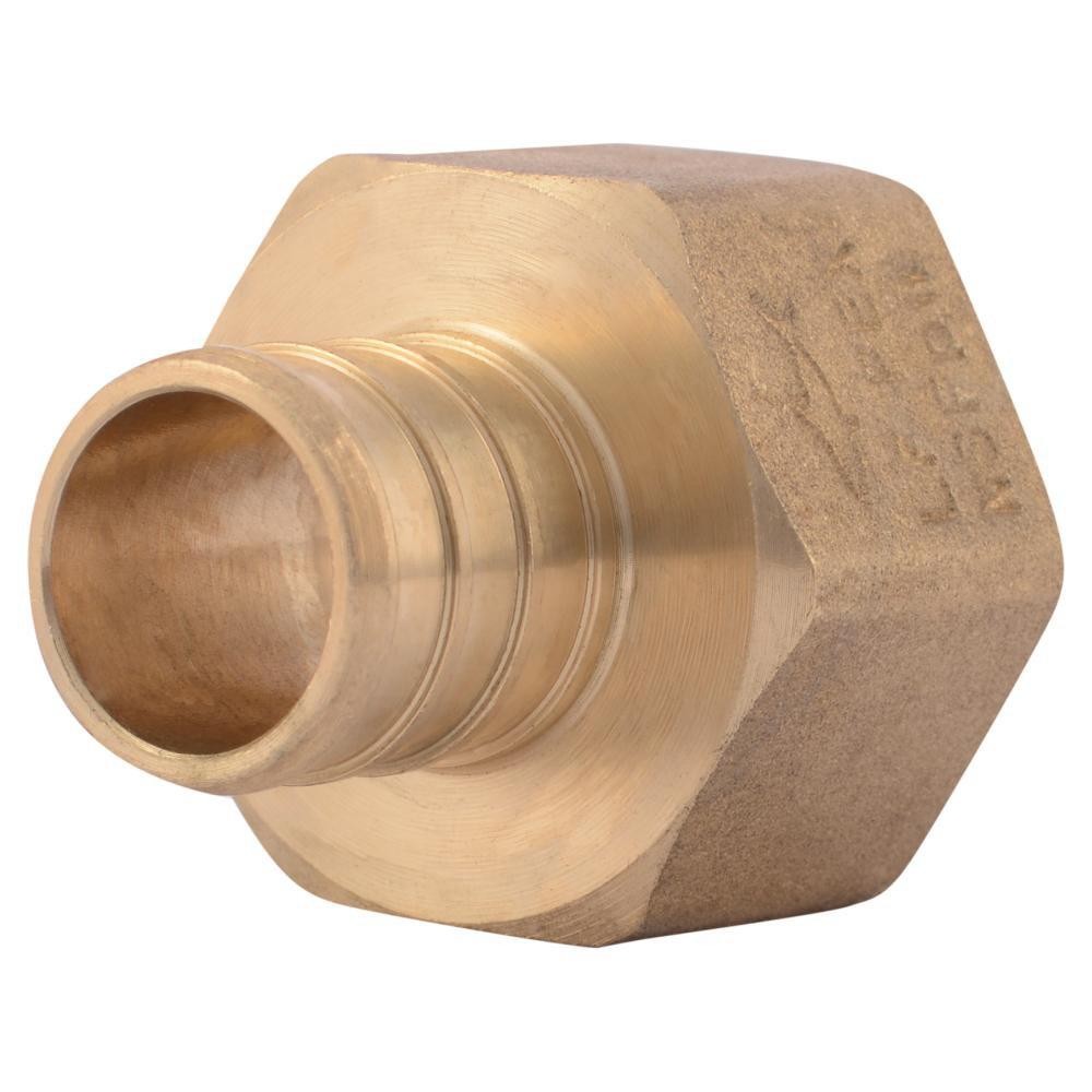 SharkBite UC088LF Adapter 3/4" Lead-Free DZR Brass PEX Barb x FNPT 200 F 80 PSI
