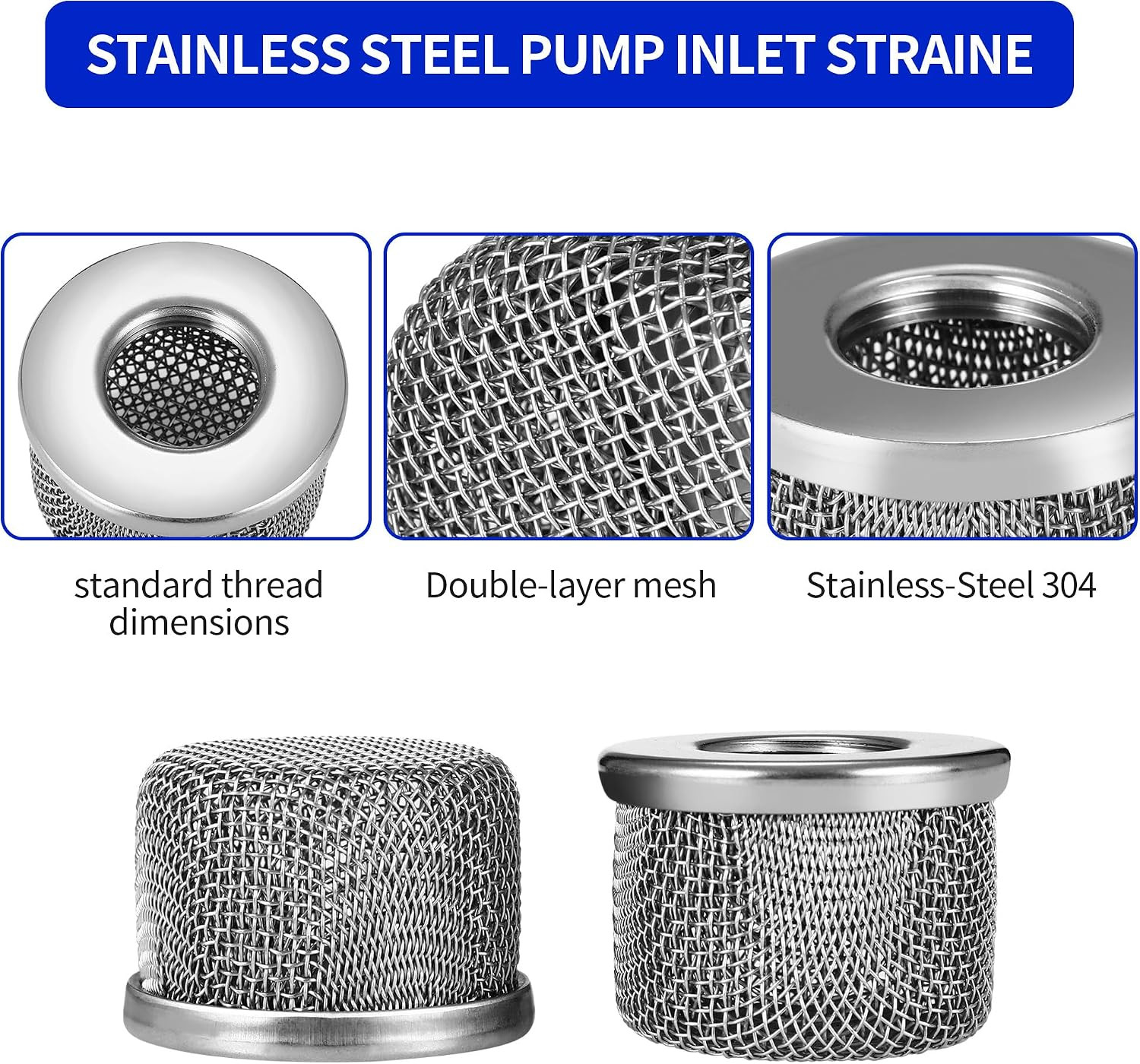 2 Pack 181072 Pump Inlet Strainer Screen Filter for Graco Airless Paint Sprayers