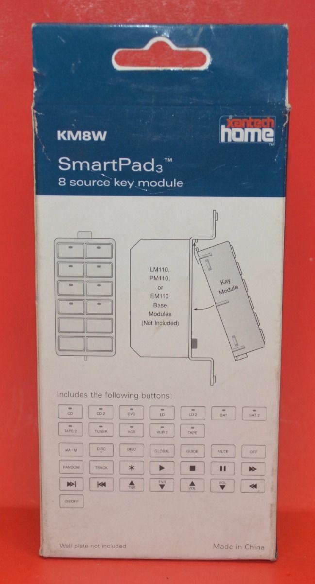 Xantech Home SmartPad3 8 Source Key Module KM8W 042777310036