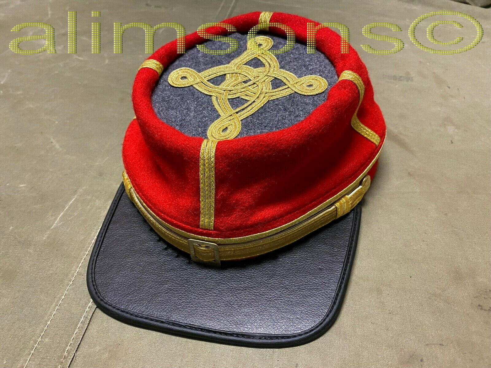 CIVIL WAR CONFEDERATE CS MAJOR COLONEL ARTILLERY OFFICER KEPI FORAGE-ALL SIZES!!