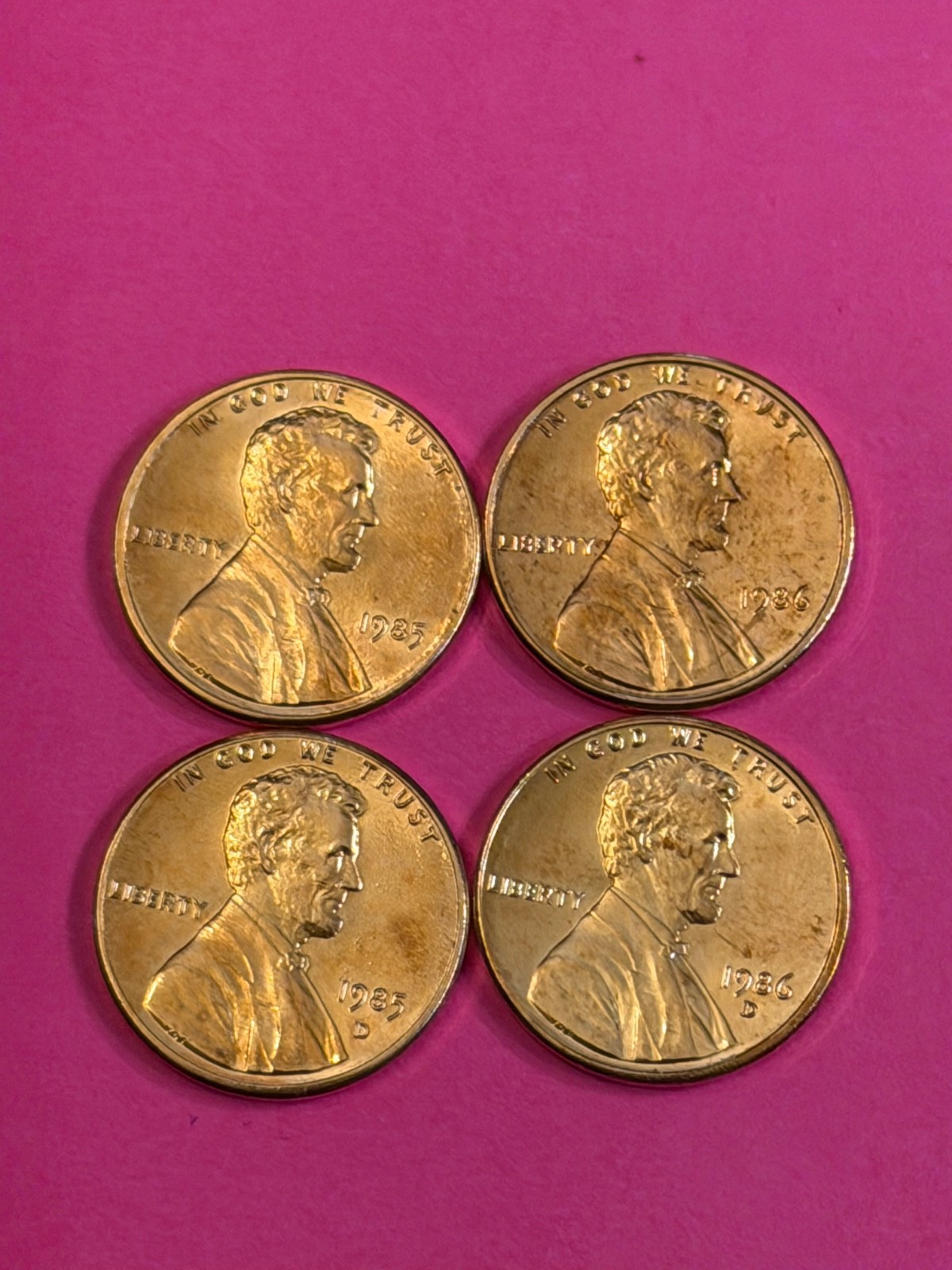 COIN PENNY 1985 PD 1986 PD FREE SHIPPING