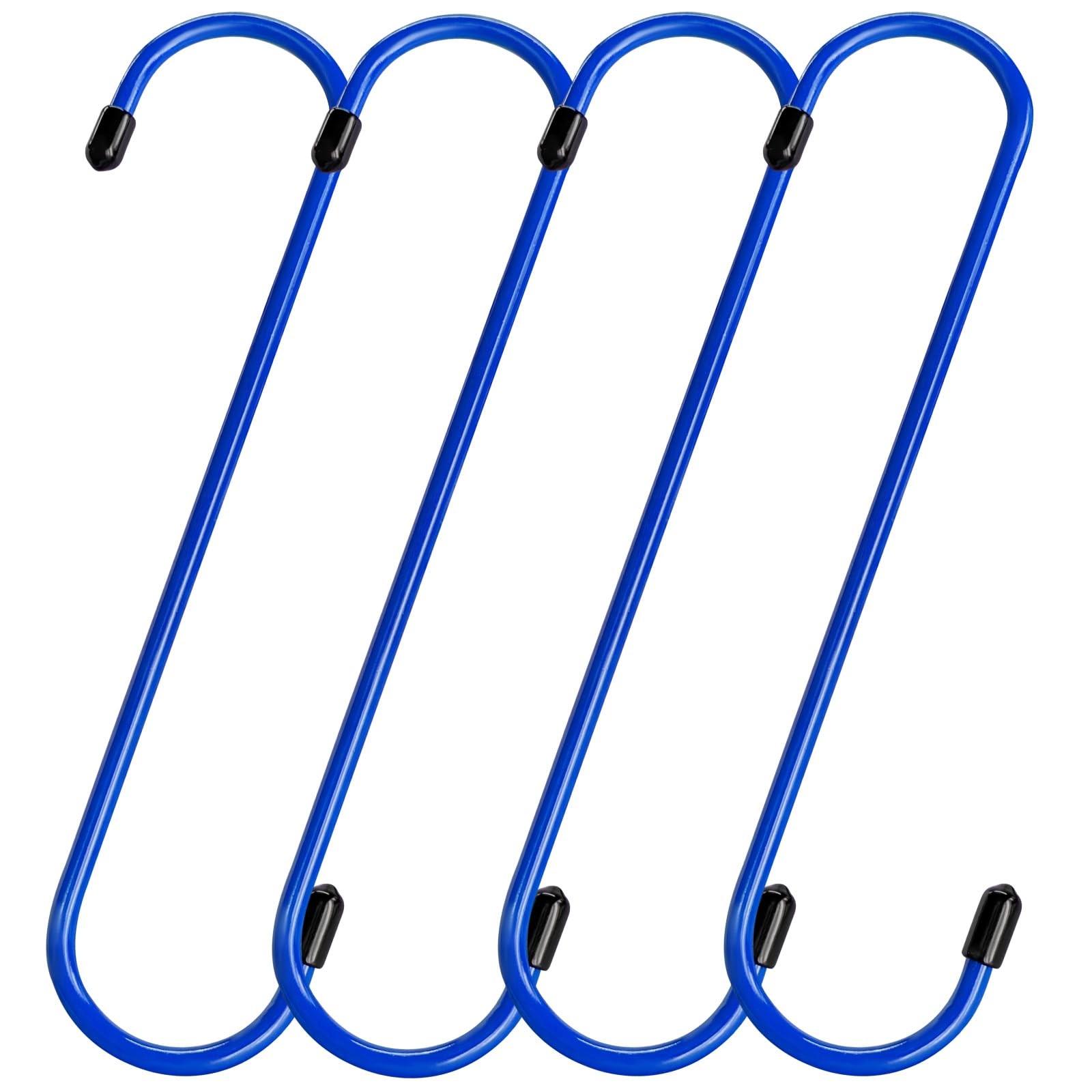 Pxobiug 4 PCS Brake Caliper Hangers, S-Shaped Metal Auto 4 PCS, Blue
