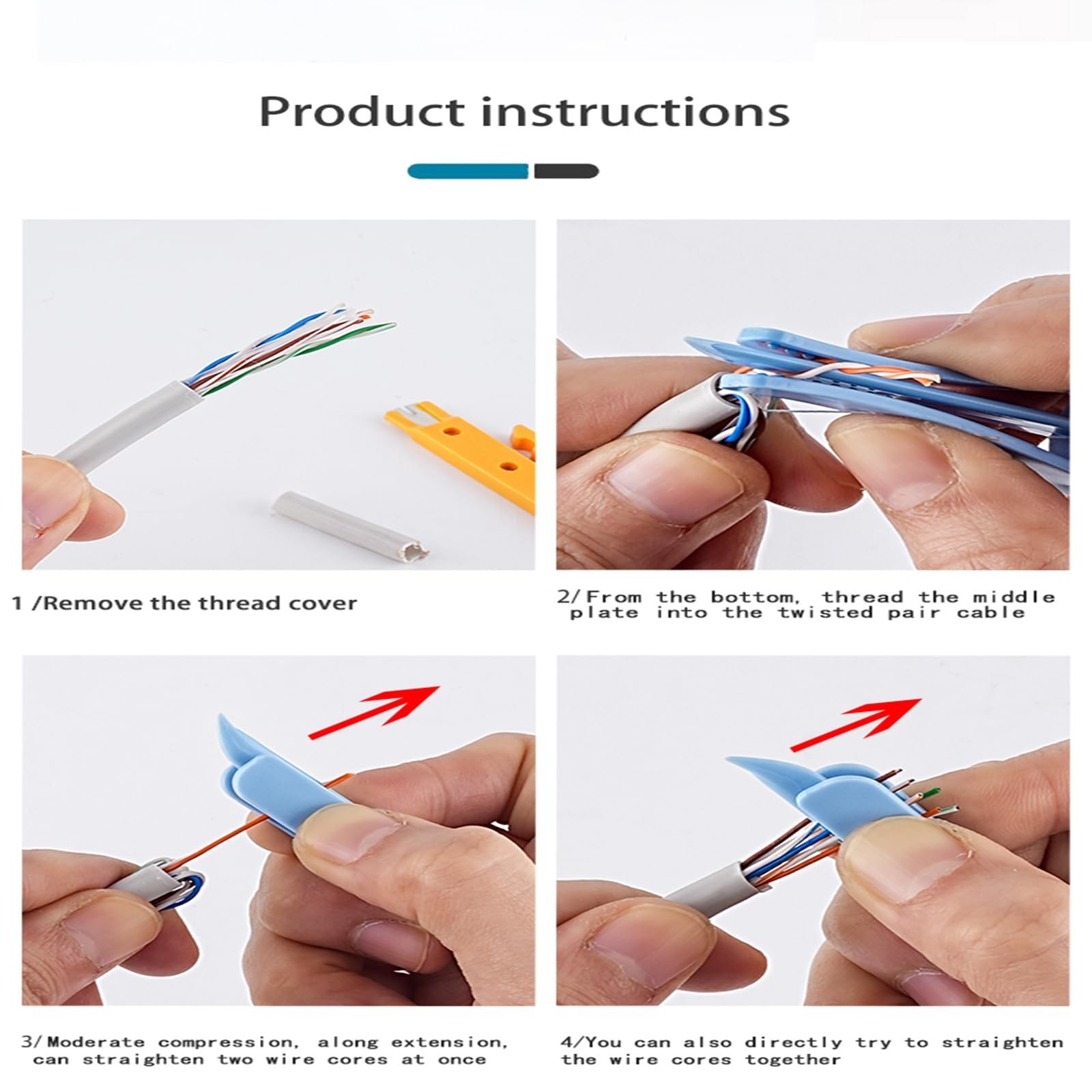 5 PCS Network Cable Untwist Tool,Wires Separator Tools, Wire Straightener Eng...