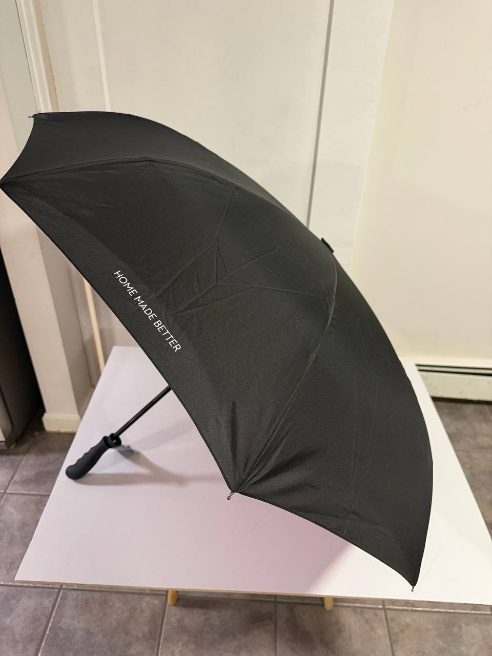 PEERLESS 800IN Umbrella Black Auto Open/ Auto Close. 48” Diameter When Open.