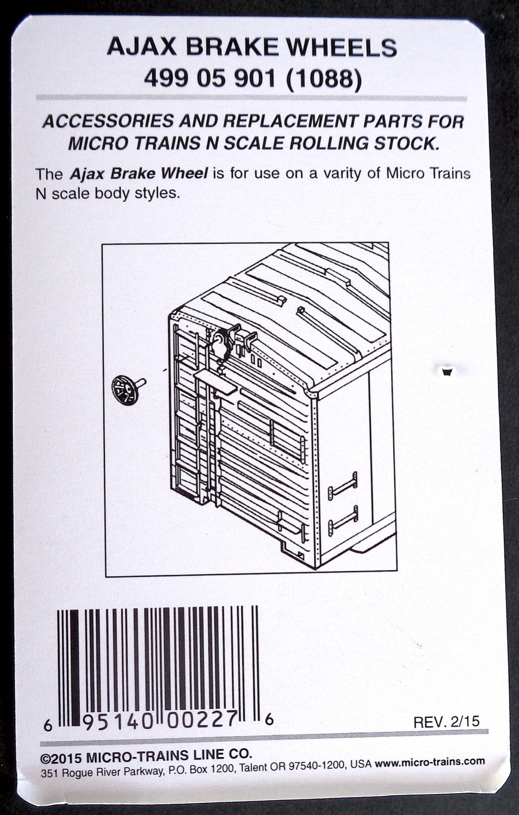 Micro Train N Scale Ajax Brake Wheels $3.25 per wheel