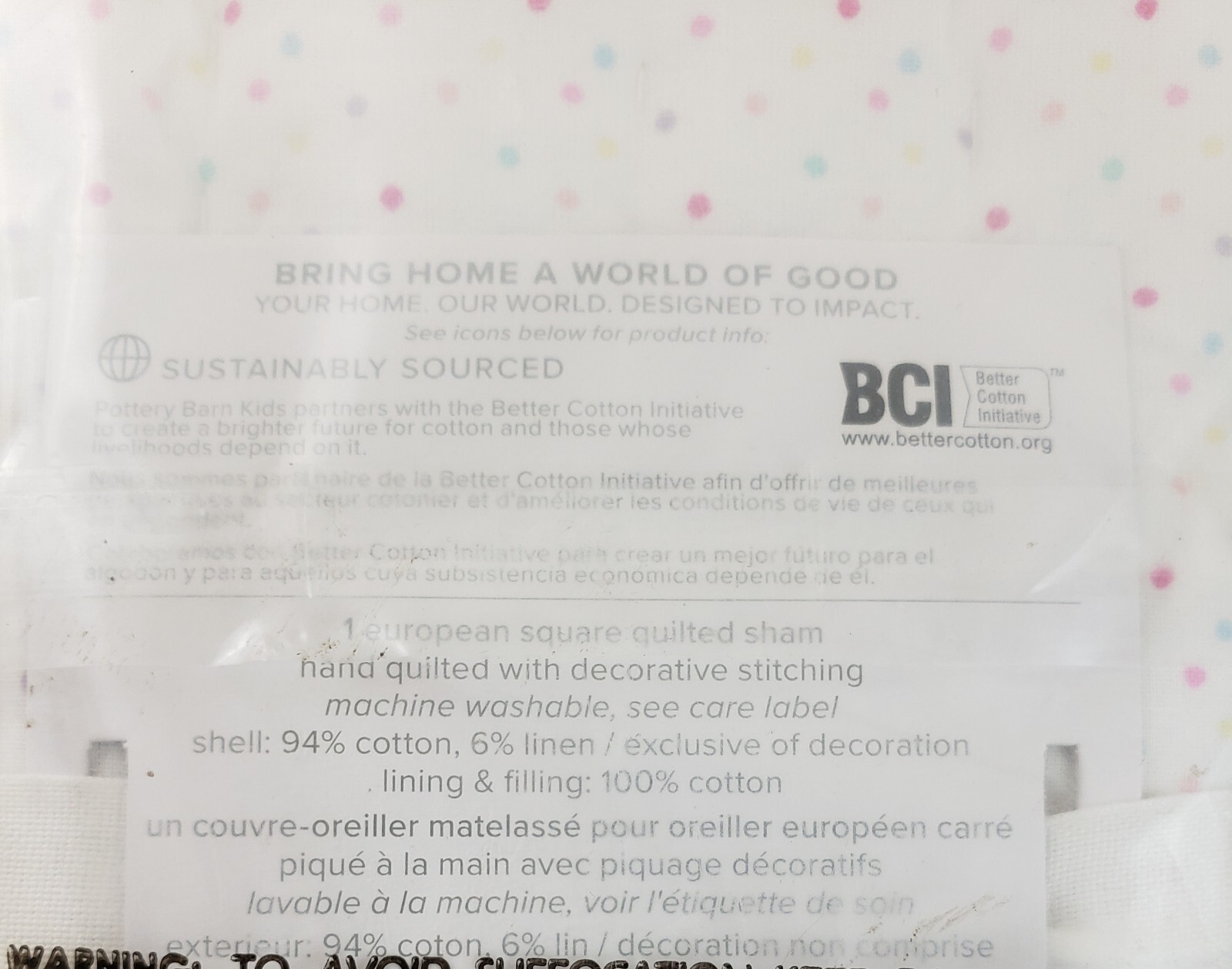 Pottery Barn Kids ANNABELLE PATCHWORK Quilted Sham European Square
