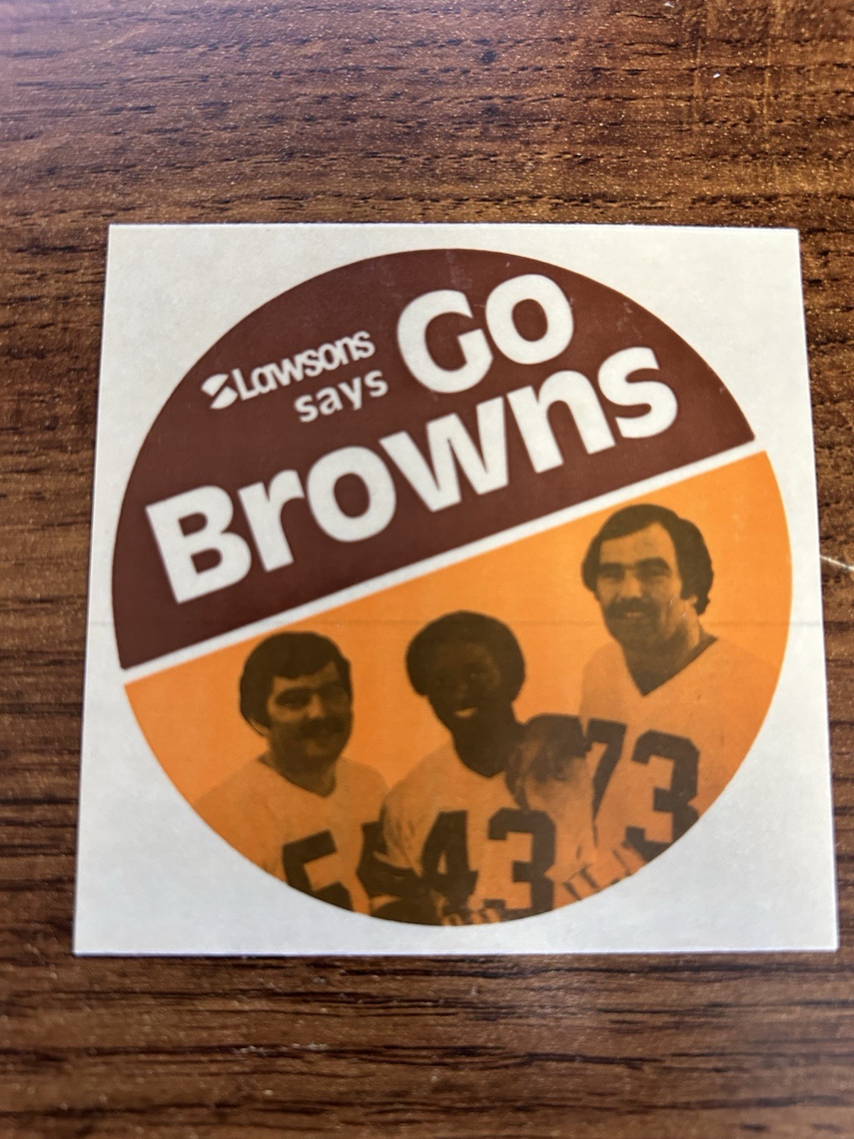 Vintage Cleveland Browns Promotional Sticker - “Lawsons Says Go Browns” - NRMT