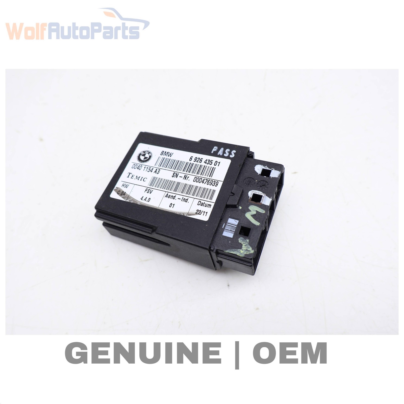 2012-2015 BMW X1 - Right Front Heated SEAT Control Module 6926435