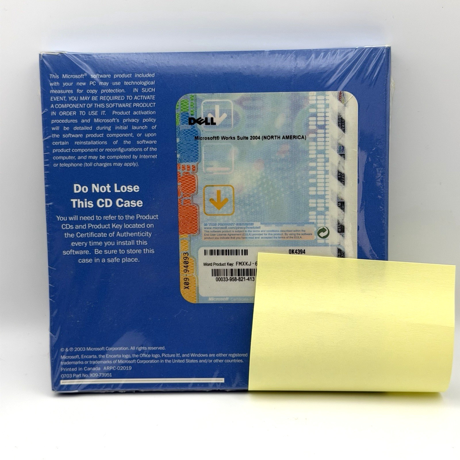 Microsoft Works Suite 2004 Software Disc w/ License Key New Sealed