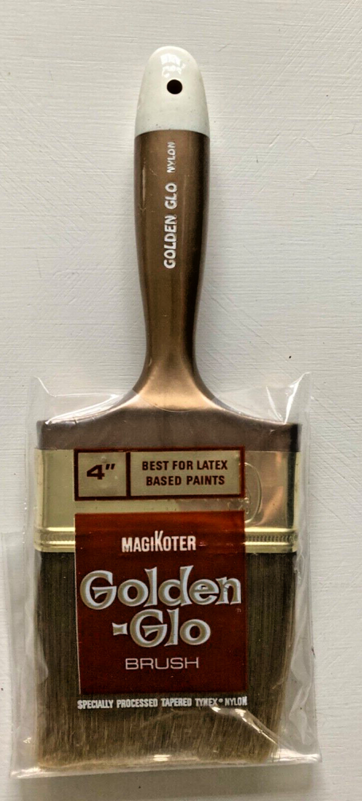 WOOSTER MAGIKOTER 4” PAINT BRUSH NYLON EXPLODED-TIP NOS VINTAGE NEW WOOD HANDLE