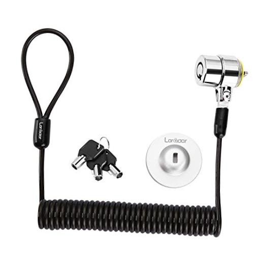 Security Hardware Cable Lock Kit,Retractable Cable Lock Portable Silver 1Pack
