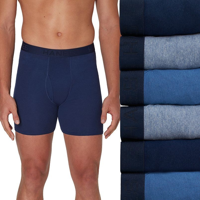 Men's Hanes BOXER BRIEFS 5 Pk Assorted Colors And Print /Choose your Size