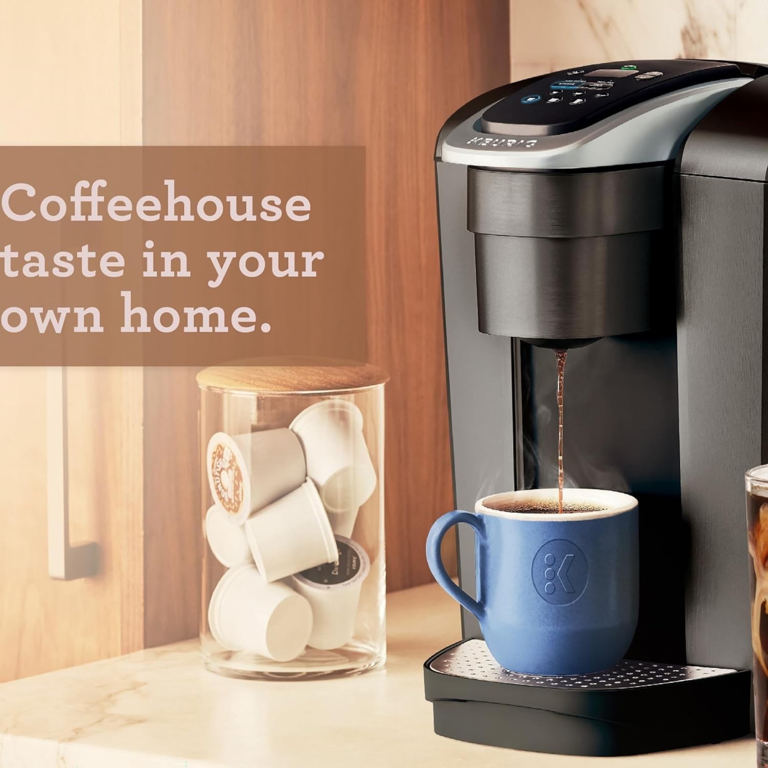 Versatile K-Elite Single Serve K-Cup Coffee Maker - Customizable Brew Experience