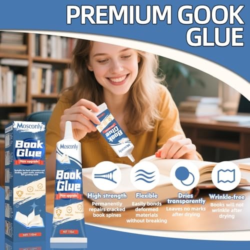 Book Glue 110ml, Premium Book Binding Glue, Clear Drying, Flexible, 1 pack