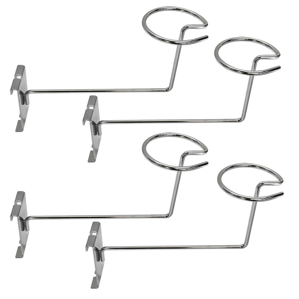 4Pc Chrome Hat Hanger Gridwall Hooks Slat Panels Cap Rack Faceout Retail Display