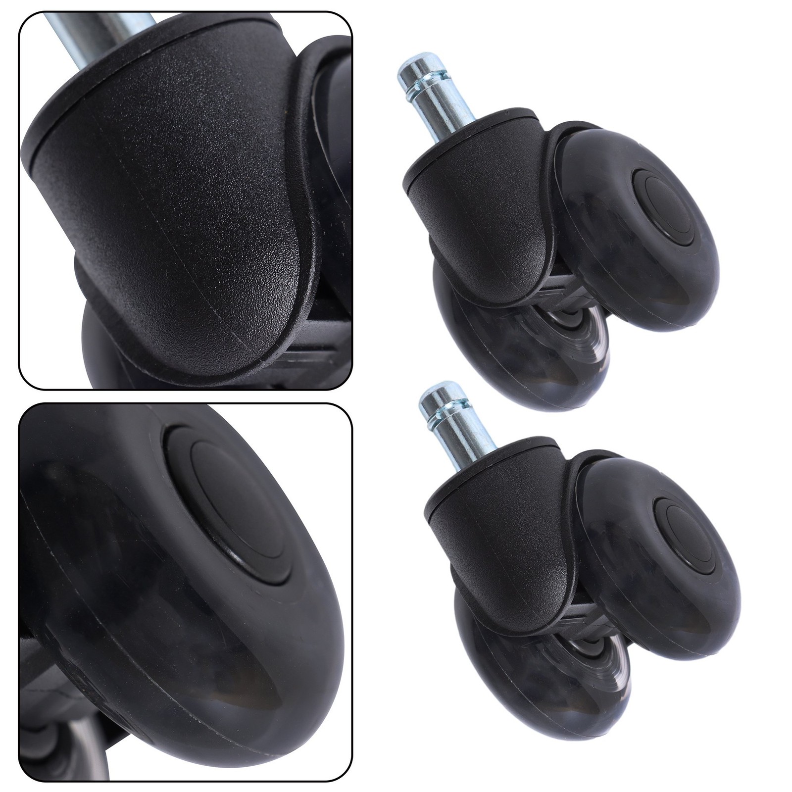5 Pack 2 Inch Universal 360 Degree Heavy Duty Office Chair Caster Wheels