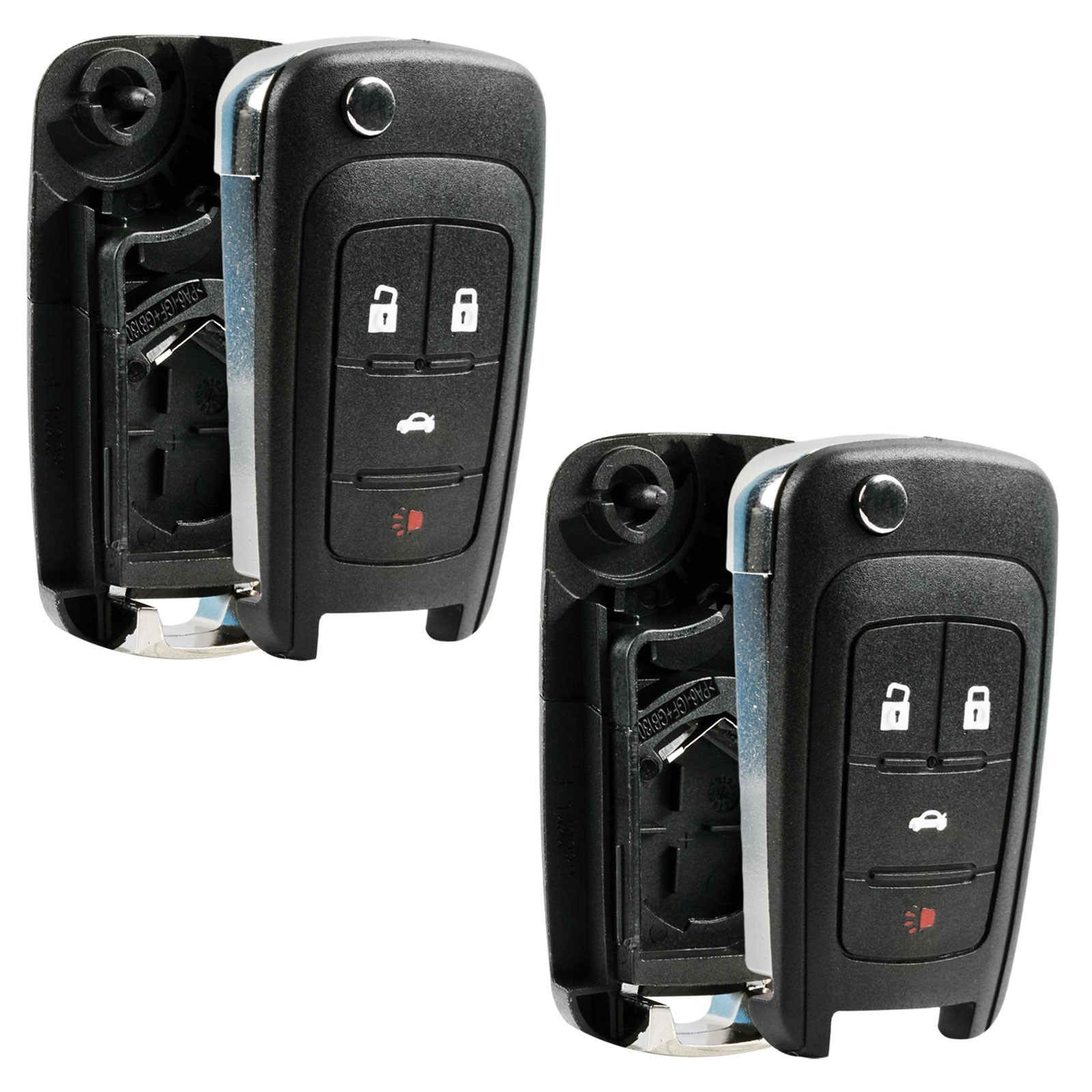 2 Replacement For 2014 2015 2016 Chevrolet Impala Key Fob Remote Shell Case