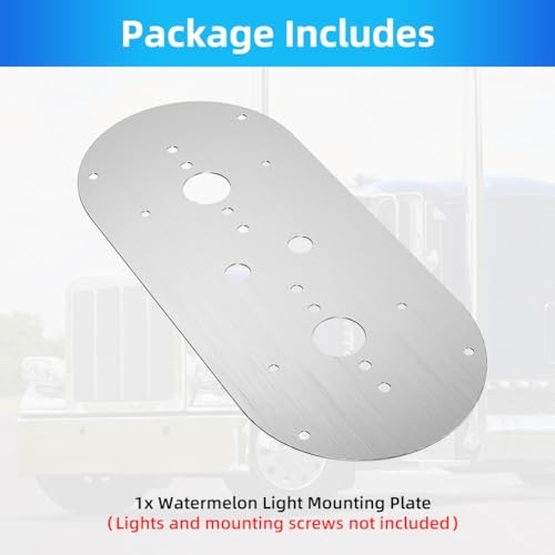 Watermelon Light Mounting Plate Silver Door Watermelon Plate Light 1PC silver