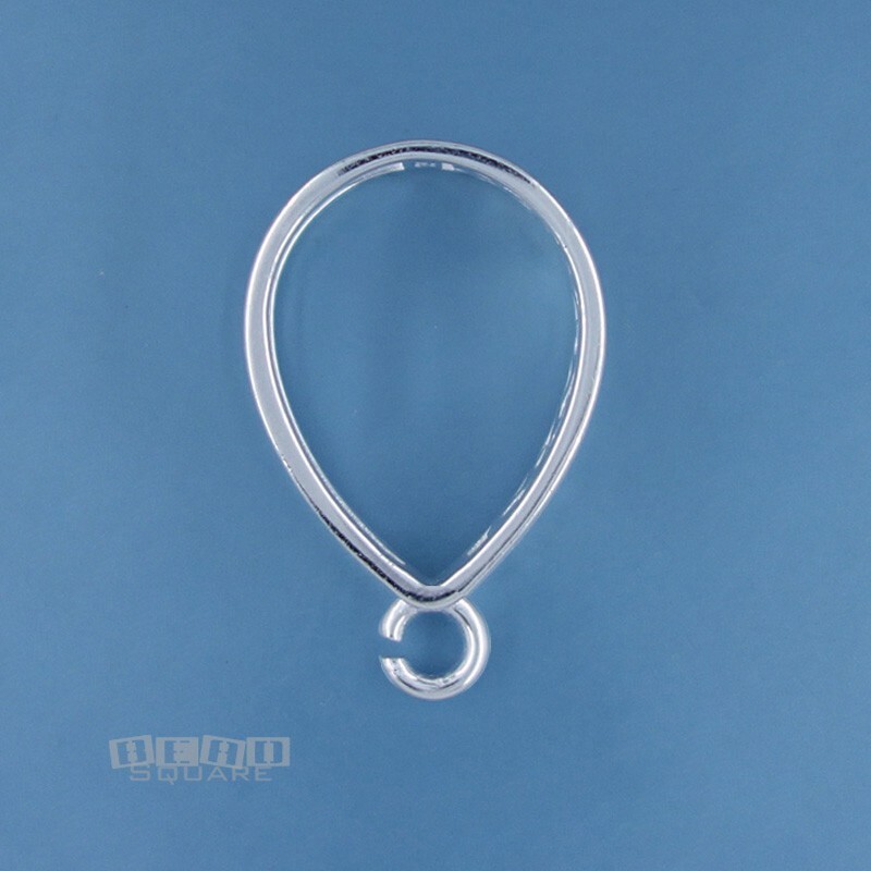 XXL Sterling Silver Scroll Pendant Bail Connector w/Open Loop 28mm #33422
