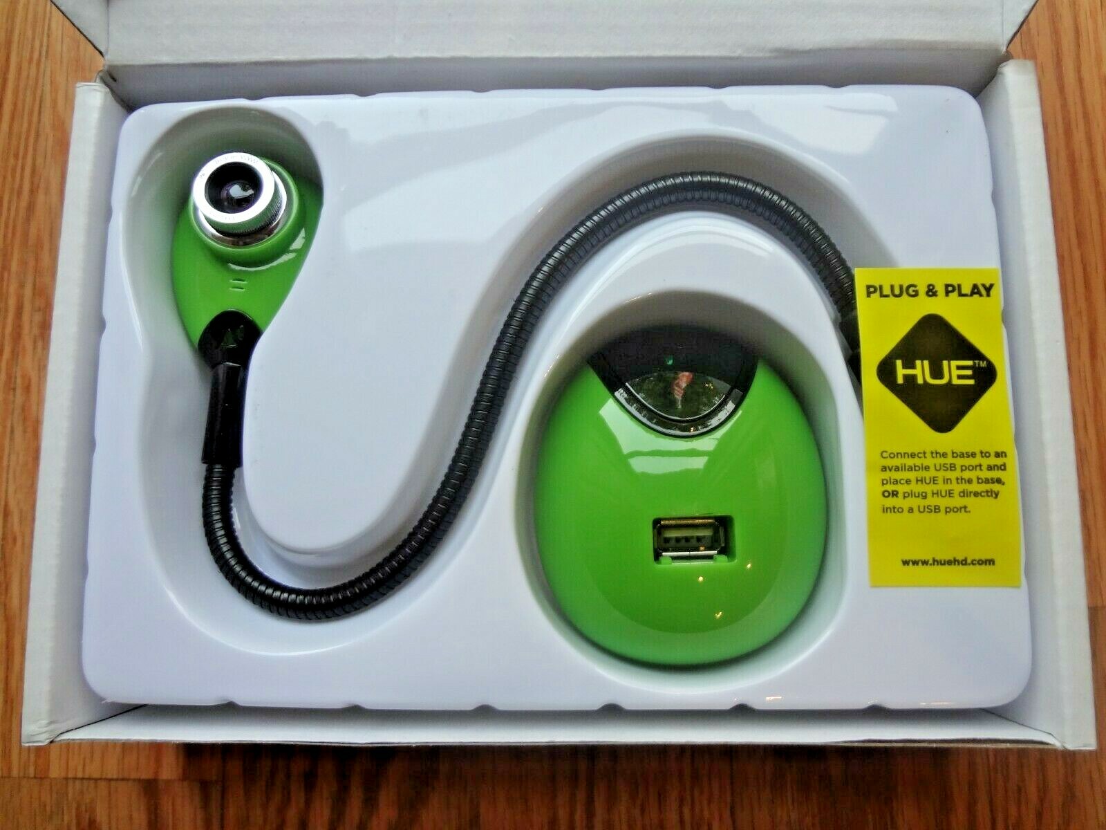 BRAND NEW HUE HD USB Video Camera Webcam w/ Built in Mic/Flexible Position Green