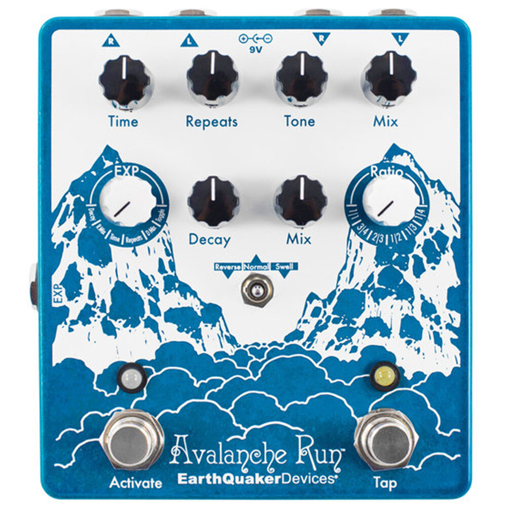 EarthQuaker Devices Avalanche Run V2 Stereo Delay & Reverb‎ Guitar Effect Pedal