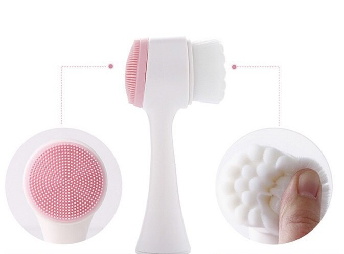 2PCS Extra Soft Silicone Face Cleaning Massage Tools Facial Cleansing Brushes