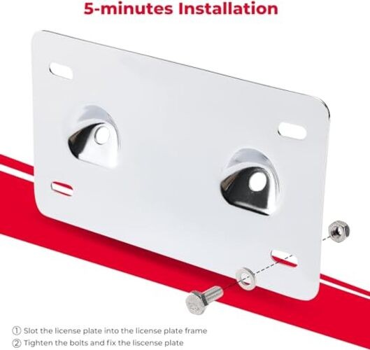 Lay Down License Plate Brackets Plate Mounts Compatible with Touring Street