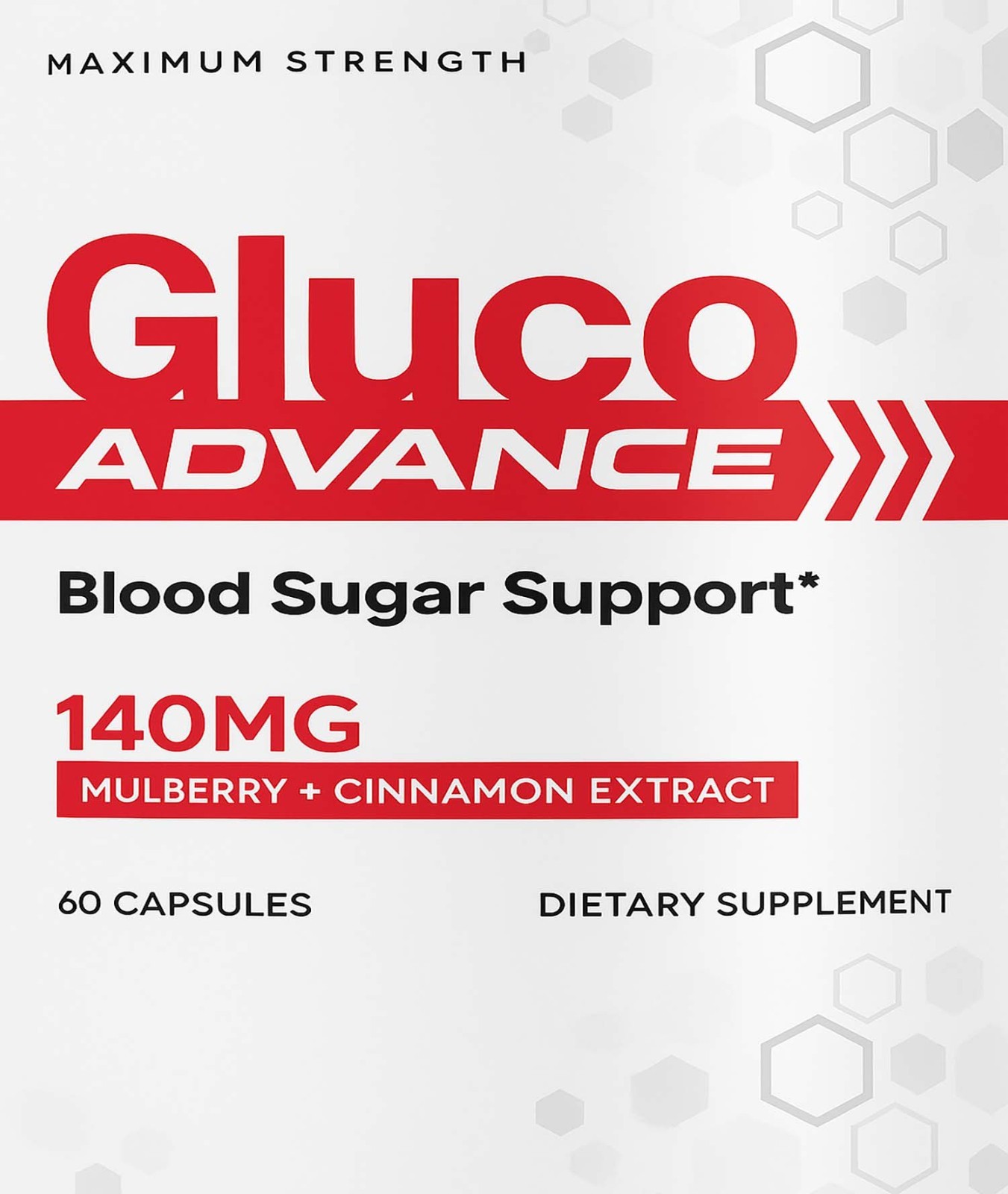 GlucoAdvance Blood Health Support Dietary Supplement 60 Capsules Gluco Advance
