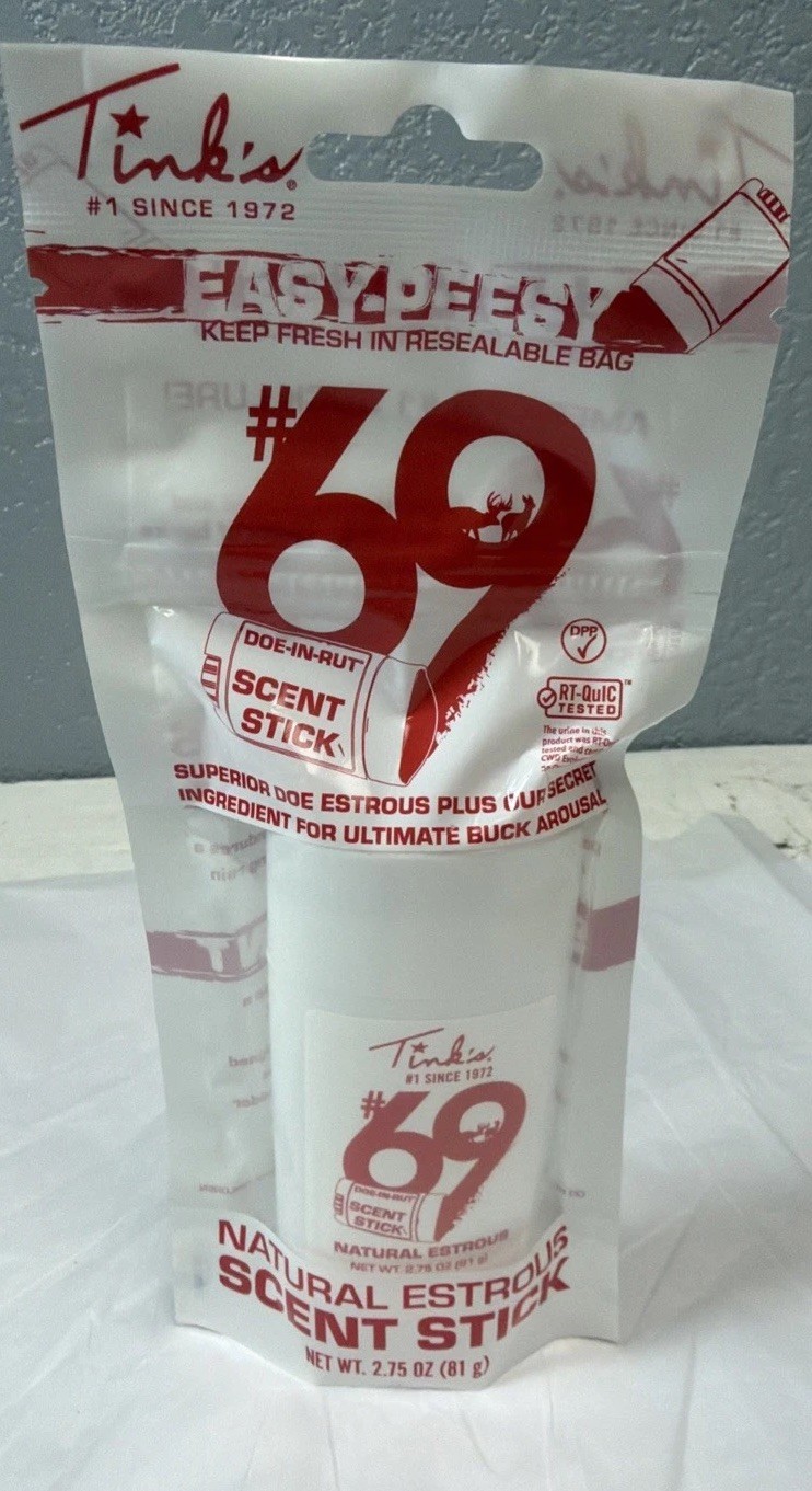 Tinks Natural Scent Stick #69 Doe-In-Rut 2.75 oz. Wax Based Weatherproof