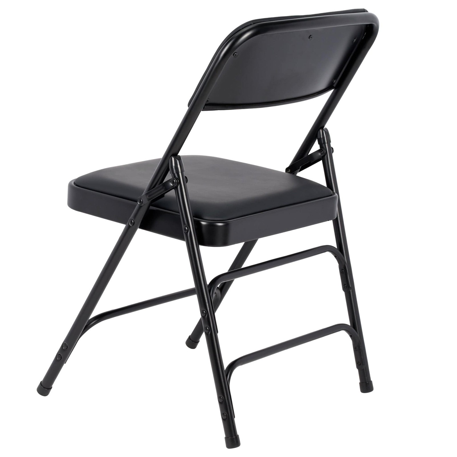 Vinyl Cushion Folding Metal Chair with Steel Frame by Chivari