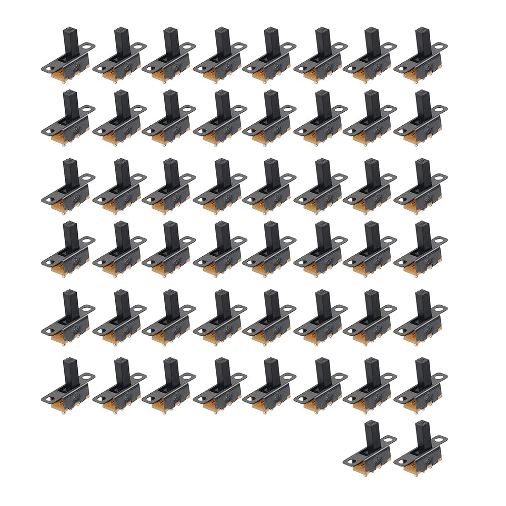 50Pcs 8mm Vertical Slide Switch SPDT 2 Position 3 Terminals PCB Panel Latching