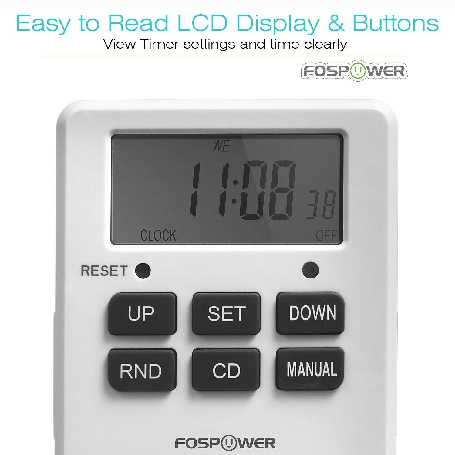 7Day Digital Electric Programmable Kitchen Wall Timer Switch Dual Outlet Plug