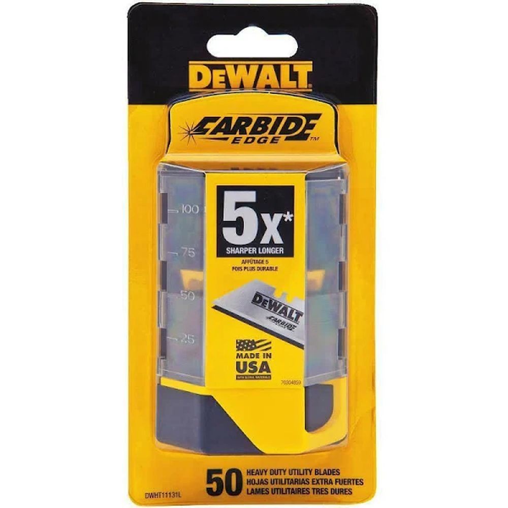 Dewalt Carbide Utility Knife Blades 50-Pack