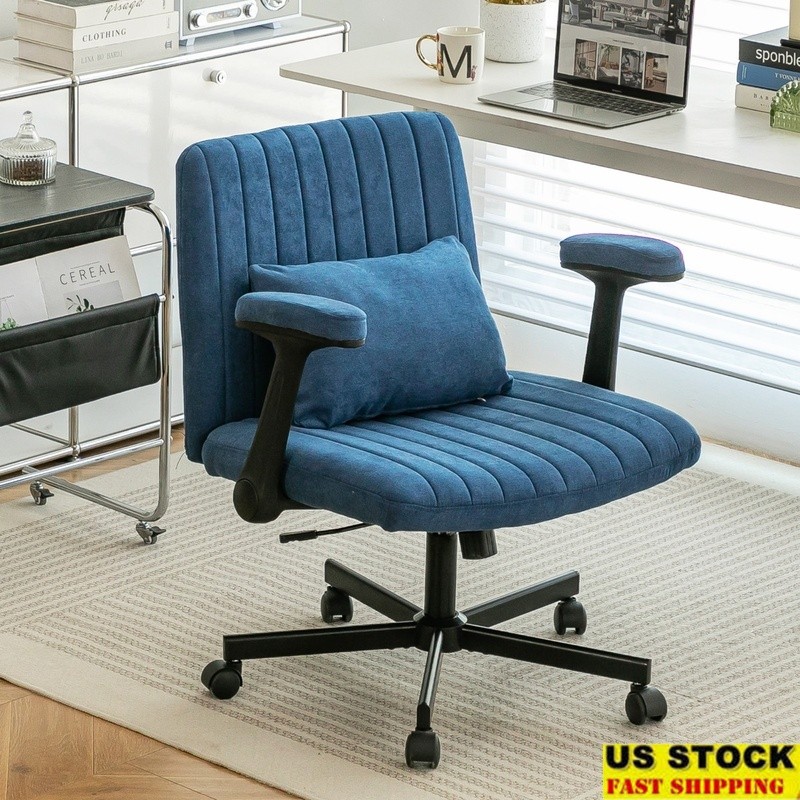Modern Ergonomic Office Chair Adjustable Height Criss Cross Design W/ Pillow New