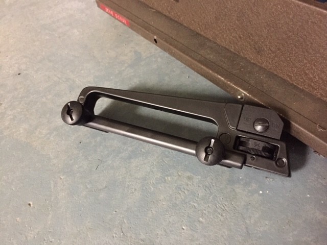 One Great Old Stock Removable Carry Handle with Dual Rear Sight, Aluminum