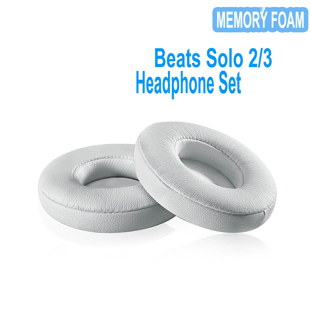 Replacement Ear Pads Cushion For Beats Dr Dre Solo 2 & 3 Wireless white @LR