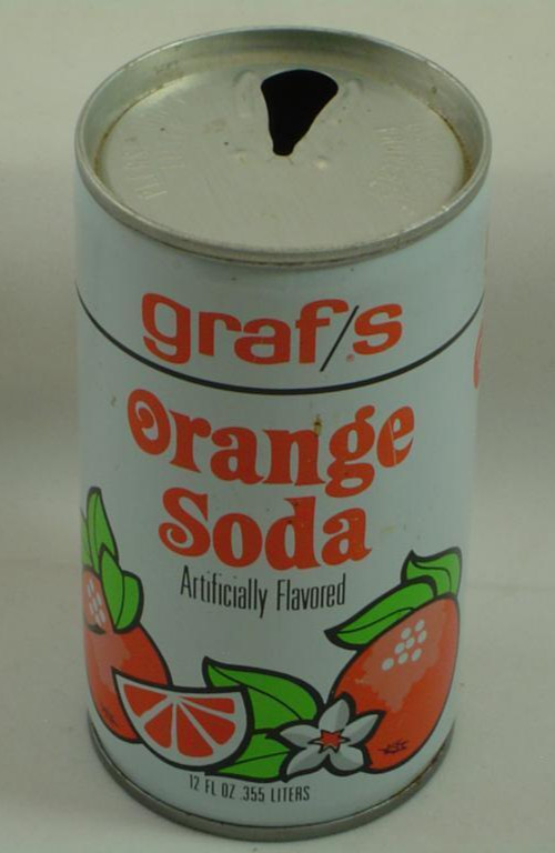 Vintage Graf/s Orange Soda Can Soda Pop 12oz Milwaukee WI