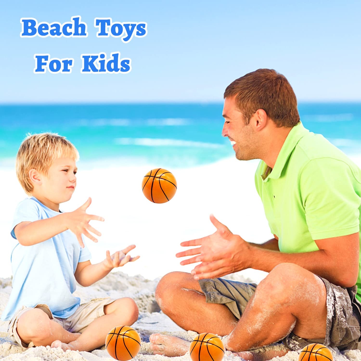 24 Pack 2.5 Inch Basketball Stress Ball,Mini Foam Squeeze Sports Balls for Sp...