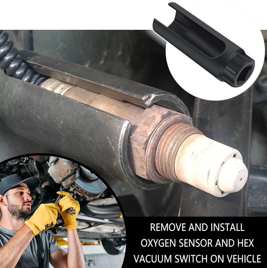 Oxygen Sensor Socket 7/8'' (22mm) 6-Point O2 Sensor Socket Wrench Removal Instal