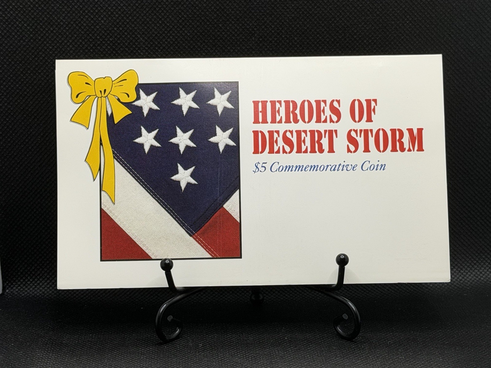 1991 Marshall Islands $5 Heroes of Desert Storm Commemorative Coin w/ Folder