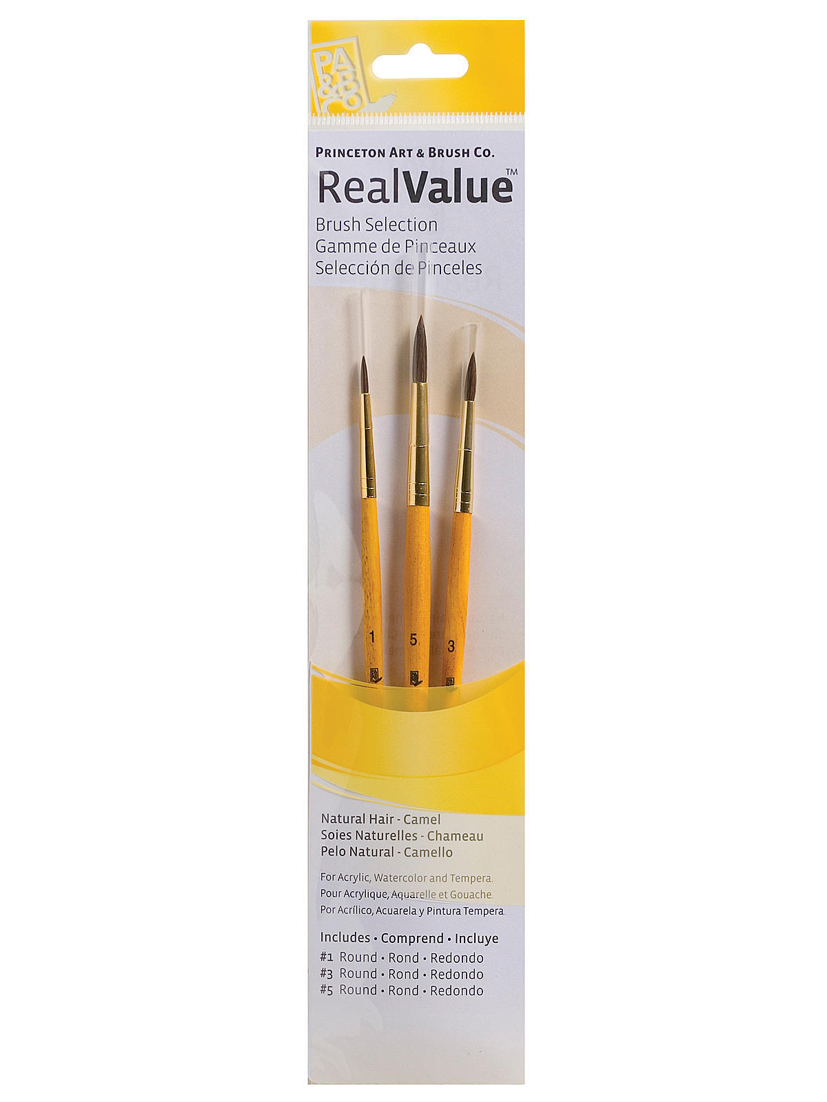 Princeton Real Value Series Yellow Handle Brush Sets