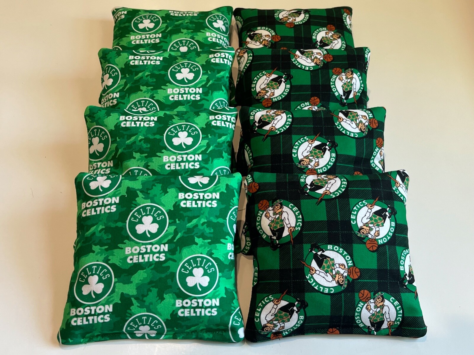 BOSTON CELTICS CORNHOLE BEAN BAGS SET OF 8 REGULATION BAG TOSS GAME