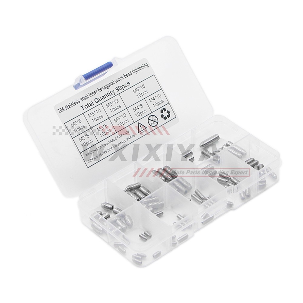 45/90 Pieces Ball Spring Plunger Screw Allen Hex Socket Screw Stainless Steel