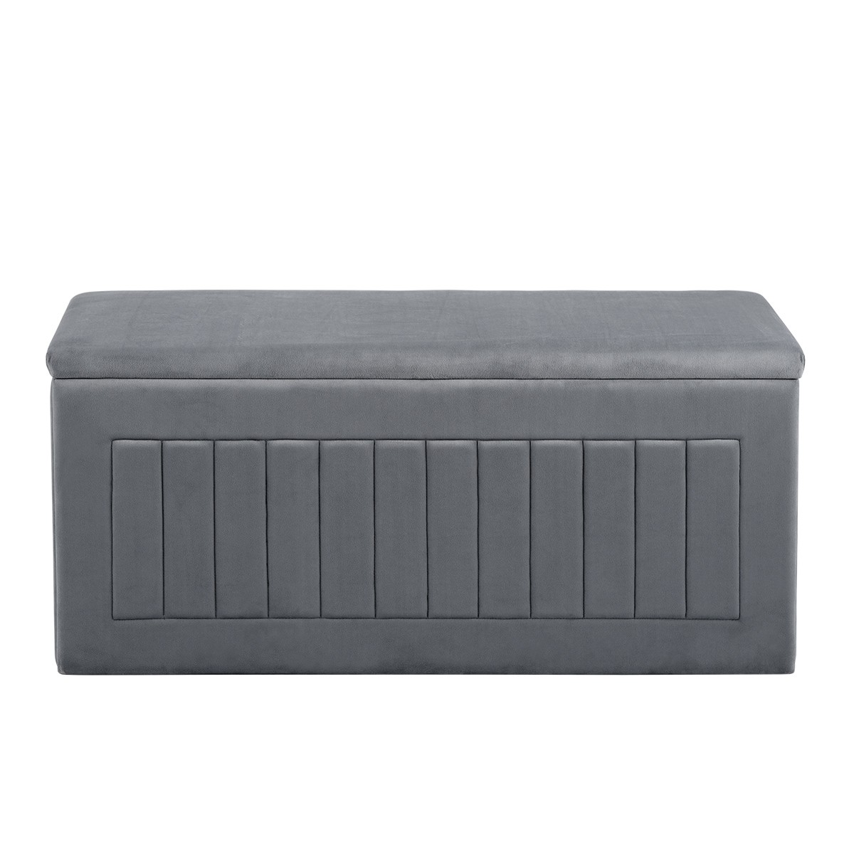 40" Storage Bench End of Bed Velvet Ottoman Upholstered Storage Seat For Bedroom