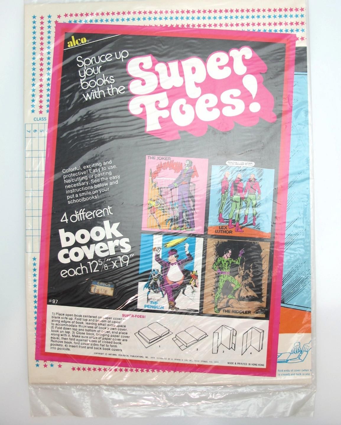 1974 Alco Super Foes Covers – Joker, Lex Luthor, Penguin & Riddler (Sealed)